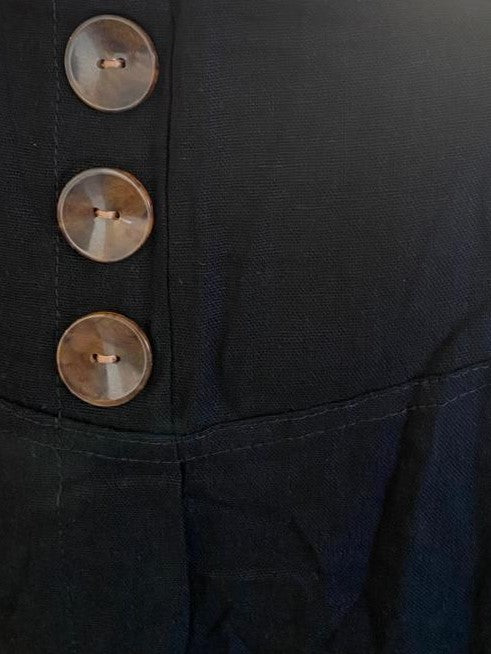 High Waist Center Button Detail Pants