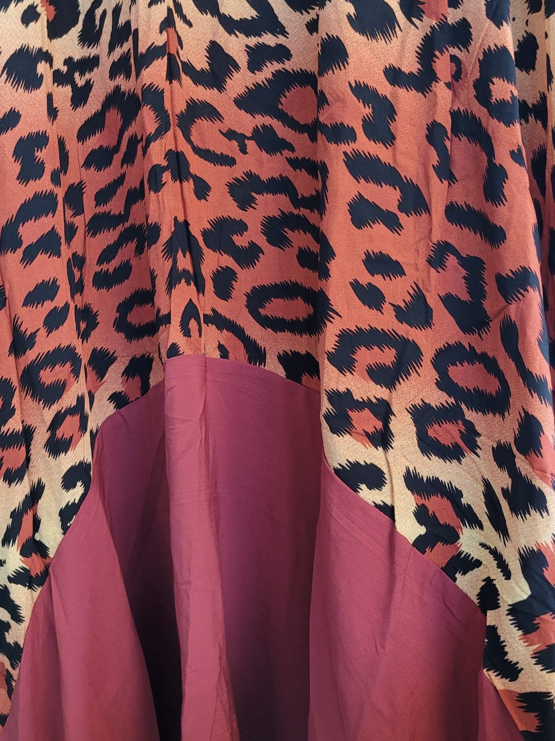 Shoulder Tie Duo Color Hem Maxi Dress