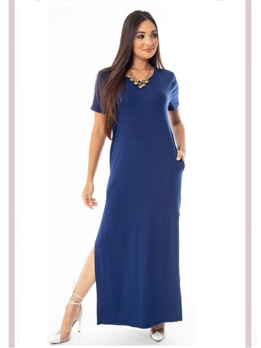 Casual Hidden Pocket Maxi Dress