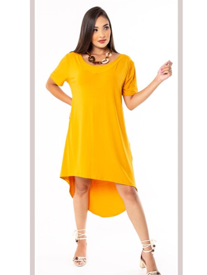 High Low Hem Casual Dress