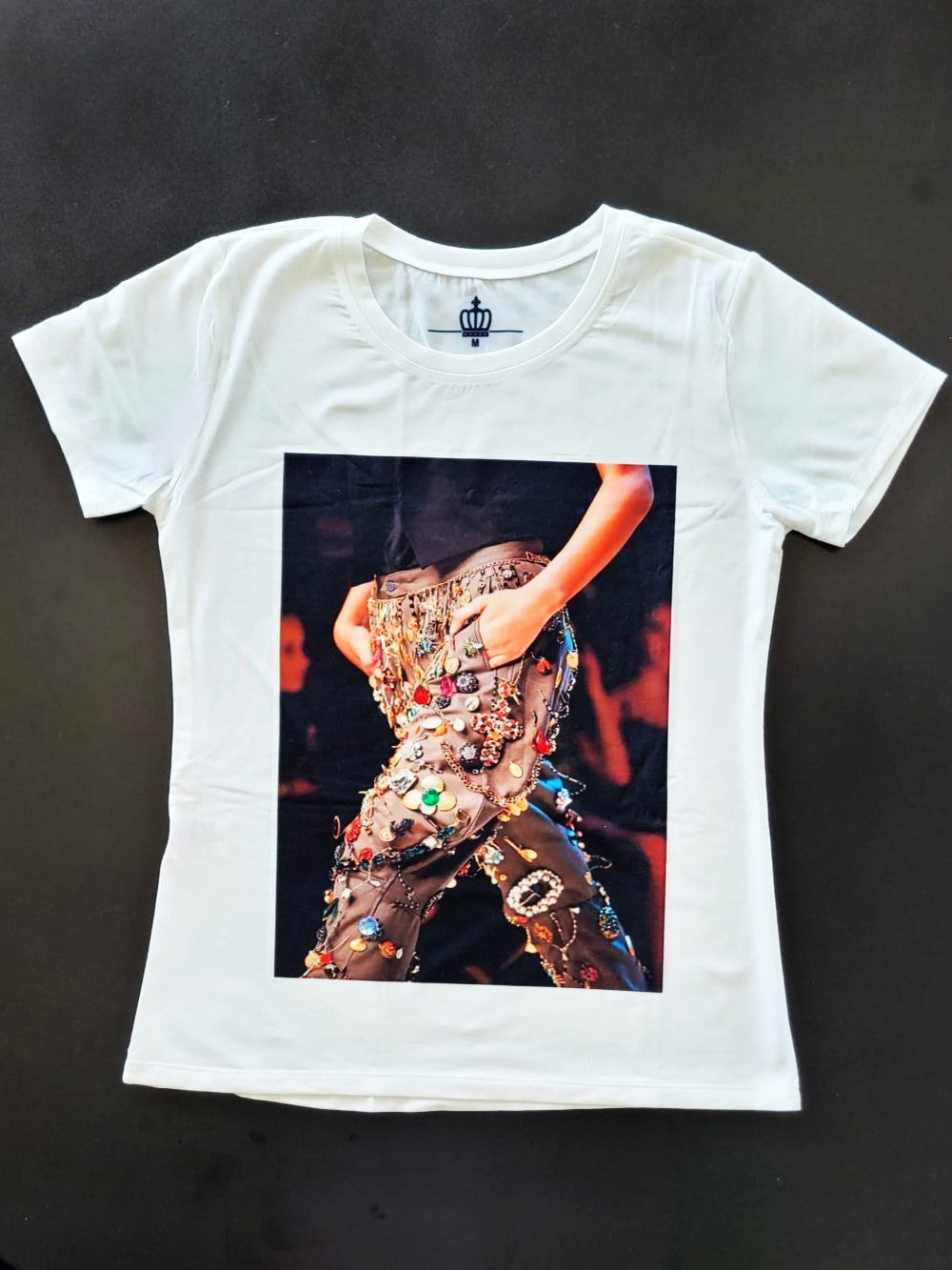 Runway T-Shirt with Rhinestone Details